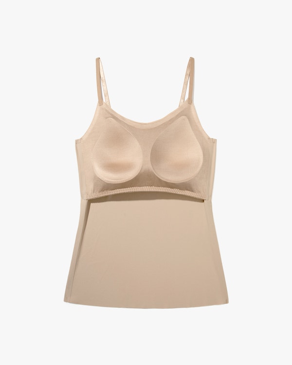 One-Size Silk Tank Top with Built-in Bra